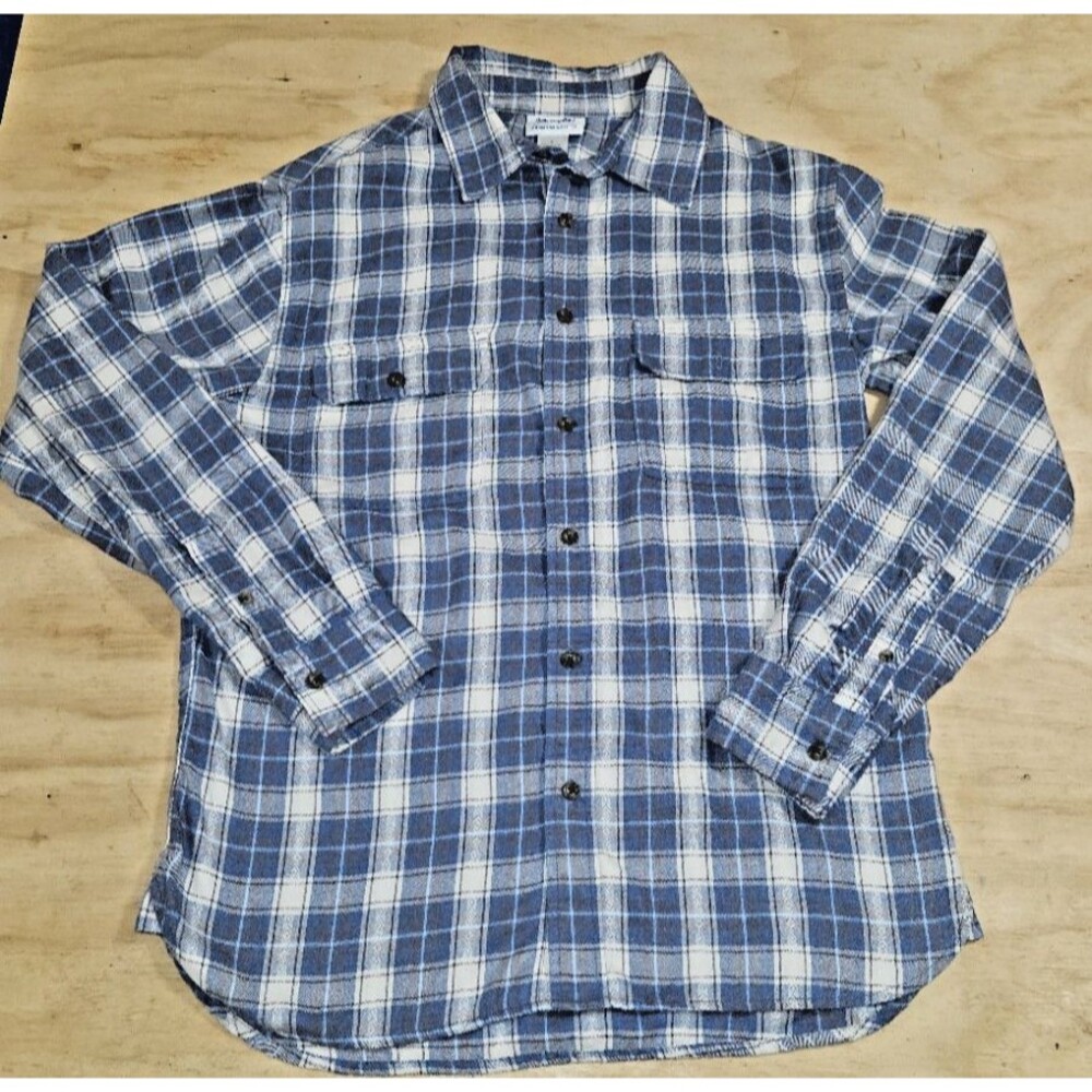 Vintage Wrangler shirt Mens Small American Cowboy Plaid Blue Western button up